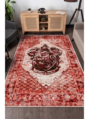 Homshtag Gryffindor Dokuma Tabanlı Yıkanabilir Kaymaz Harry Potter Film Halısı