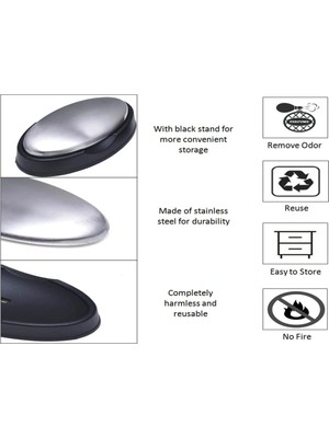 Teotake Paslanmaz Çelik Sabun 4 Parça Oval (Yurt Dışından)