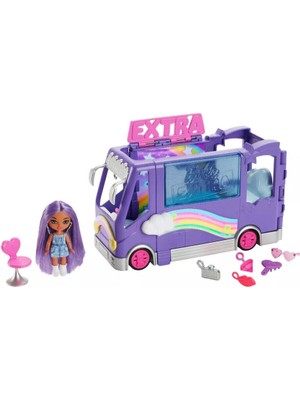 Barbie Extra Mini Mini Tur Otobüsü Oyun Seti Renkli Detaylarla 38 cm Eğlenceli Tasarım