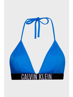 Calvin Klein Logo Bantlı Çıkarılabilir Dolgulu Üçgen Bikini Üstü KW0KW01963C4X Bayan Bikini Üstü KW0KW01963 C4X