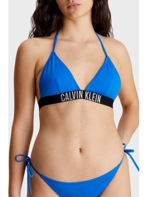 Calvin Klein Logo Bantlı Çıkarılabilir Dolgulu Üçgen Bikini Üstü KW0KW01963C4X Bayan Bikini Üstü KW0KW01963 C4X