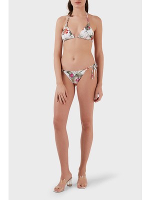 Guess Removable Baskılı Çıkartılabilir Dolgulu Ip Askılı Üçgen Bikini Üstü Bayan Bikini Üstü E02J25MC045 P06W