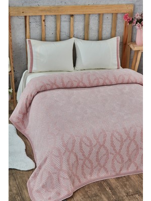 Evlen Home Collection Valerin Şönil Akrilik Çift Kişilik Yatak Örtüsü Seti (Pike Takımı) Çeyizlik - Günlük 4 Parça 250X260CM