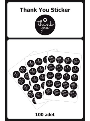 Lizpo Decor Thank You Sticker Etiket 8