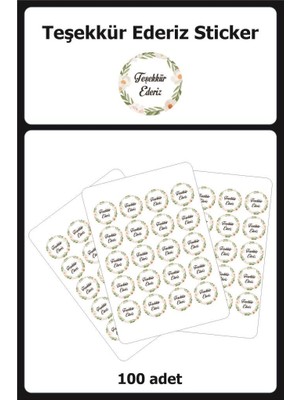 Lizpo Decor Thank You Sticker Etiket 12