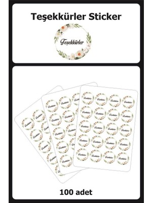 Lizpo Decor Thank You Sticker Etiket 14