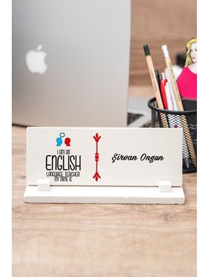 Hediye Dükkanı Ingilizce Öğretmenine Hediye Taş Masa Isimliği