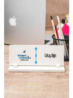 Hediye Dükkanı Elektronik Haberleşme Mühendisine Hediye Taş Masa Isimliği