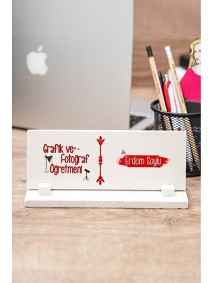 Hediye Dükkanı Grafik ve Fotoğraf Öğretmenine Hediye Taş Masa Isimliği