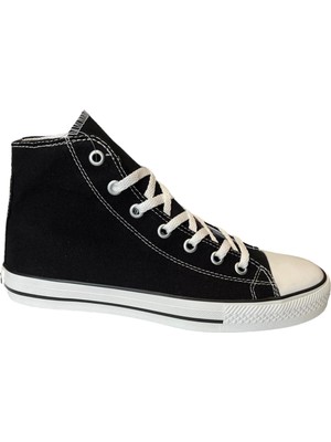 Jump M.p 1841 Siyah Beyaz Converse Hıgh Unıseks Sneaker Ayakkabı