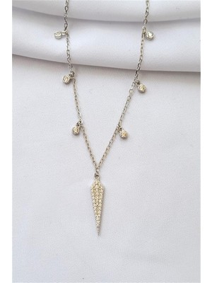 Pier Gümüş Zirkon Taşlı  Gümüş Kolye