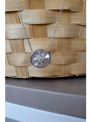 Pier Gümüş Sedef (Kutup) Kuzey Yıldızı Gümüş Kolye
