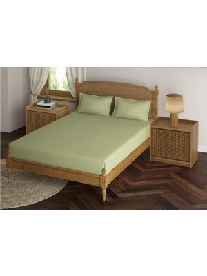 Romans Lüx Lastikli Penye Çarşaf 180X200 cm Su Yeşili Renk