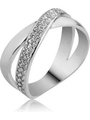 Stil Love Gümüş Iki Halka Bayan Yüzük