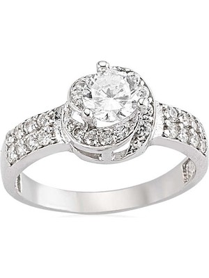 Stil Love Gümüş Tek Taş Bayan Yüzük