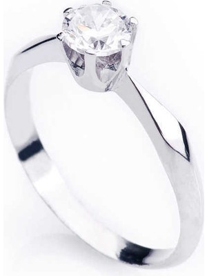 Stil Love Gümüş Tek Taş Bayan Yüzük