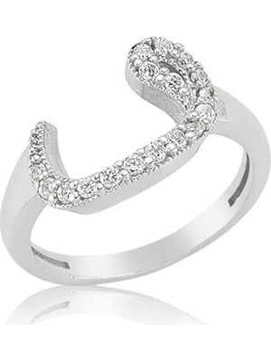 Stil Love Gümüş Vav Bayan Yüzük