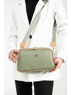 Just Polo Kadın Yeşil-Taba Ayarlanabilir Askılı Omuz Çantası-4023