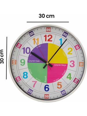Regal Öğretici Çocuk Odası Saati - 30 cm