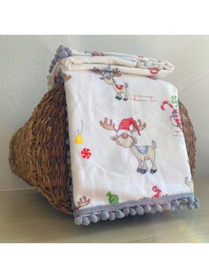 Lief Home Flanel ( Pazen ) Bebek Battaniyesi 100X115 | Çift Taraflı