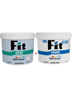 Marshall Fit Silikonlu İpek Mat İç Cephe Boyası 3.5 Kg ve Fit Tavan Boyası 3.5 Kg