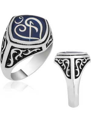 Stil Love Gümüş Arapça Elif Vav Yazılı Yüzük