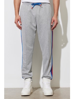 Altınyıldız Classics Erkek Gri Melanj Standart Fit Normal Kesim Pamuklu Çizgili