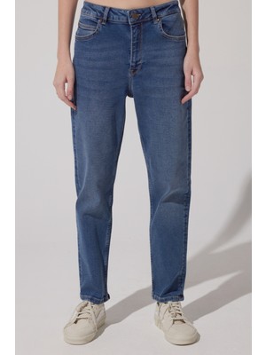 Lee Carol Straight Fit Düz Kesim Yüksek Bel Mavi Esnek Jean Kot Pantolon10