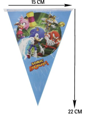 Parti Adresi Sonic Konsept Flama Asılabilir Doğum Günü Süsü