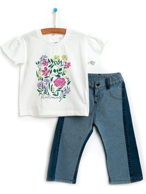 HelloBaby Botanical Garden Tshirt - Pantolon Kız Bebek