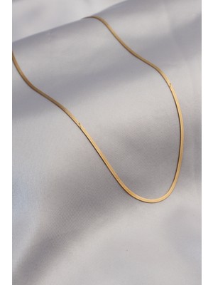 Clariss 316L Çelik Gold Renk İtalyan Zincir Kadın Kolye