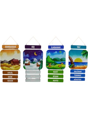 hepenuygun Ahşap Mevsimler Panosu