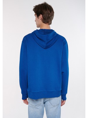 Mavi Erkek Mavi Logo Baskılı Kapüşonlu Lacivert Sweatshirt 0610253-80956