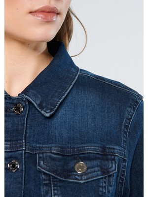 Mavi Kadın Daisy Puslu Retro Jean Ceket 1113635377