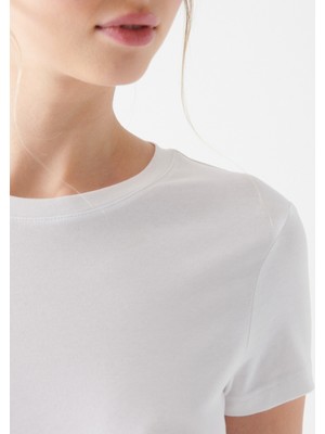 Mavi Kadın Beyaz Basic Tişört 162767-620