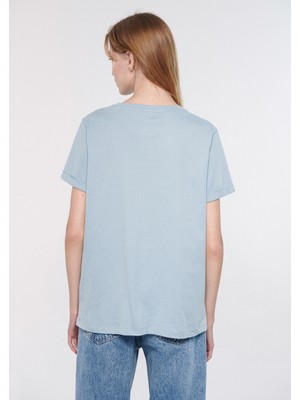 Mavi Kadın Denim Baskılı Mavi İstanbul Tişört 1610222-70816