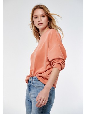 Mavi Kadın Lux Touch Turuncu Sweatshirt 168837-81968