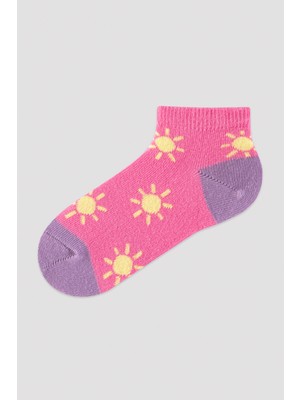 Penti Kız Çocuk Güneş Ve Gökkuşağı Desenli 3lü Patik Çorap