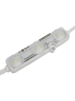 Hazar Led Samsung 3'lü Mercekli Modül Led 12 Volt Sarı (Amber) (10 Adet)