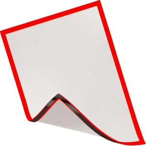 Di̇rektAl Arkası Mıknatıslı Kenarları Renkli Folyo Bilgi Cebi A4 Çerçeve Kırmızı