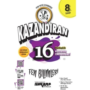 Ankara Yayıncılık 8.Sınıf  LGS Fen Bilimleri Kazandıran 16 Haftalık Kazanım Denemeleri