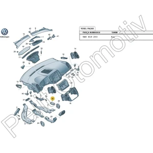 Pelit Otomotiv Tiguan (2008-2017) Ön Sol Havalandırma Iç Izgarası 5N0819703