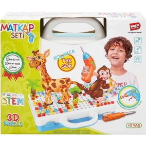 Birlik Toys URT014-001 Birlik, 3D Eğitici Matkap Seti Hayvanlar