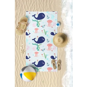 Vevien Home Sevimli Balina Dijital Baskılı 75X145 Cm Çocuk Plaj Havlusu