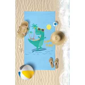 Vevien Home Surf Dino 2 Dijital Baskılı 60X130 Cm Çocuk Plaj Havlusu