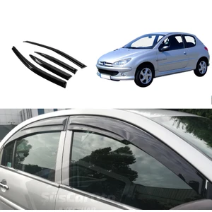 ŞüsCarOto Aksesuar Peugeot 206 206+ 1998-2012 Uyumlu Mugen Cam Rüzgarlığı Seti Piano Black 4lü Ithal