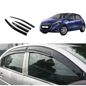 ŞüsCarOto Aksesuar Peugeot 208 2012-2018 Uyumlu Mugen Cam Rüzgarlığı Seti Piano Black 4lü Ithal
