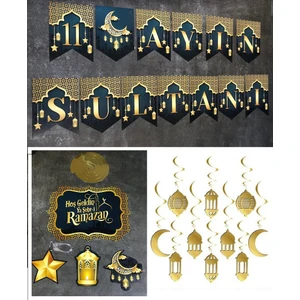 Masalsı Concept Ramazan Süsler 11 Ayın Sultanı Banner,4'lü Tavan Süs Hoşgeldin Ramazan,10'lu Çift Taraflı Tavan Süsü
