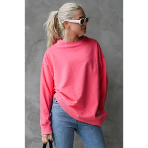 Pembe Basic Oversize Kadın Sweatshirt MG168610