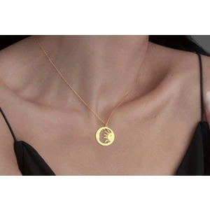 Nida Jewelry 925 Ayar Gümüş Ay Güneş Kolye